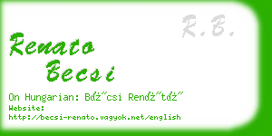 renato becsi business card